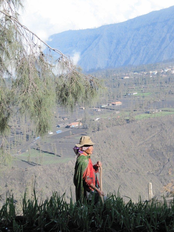 Bauer am Hang des Bromos