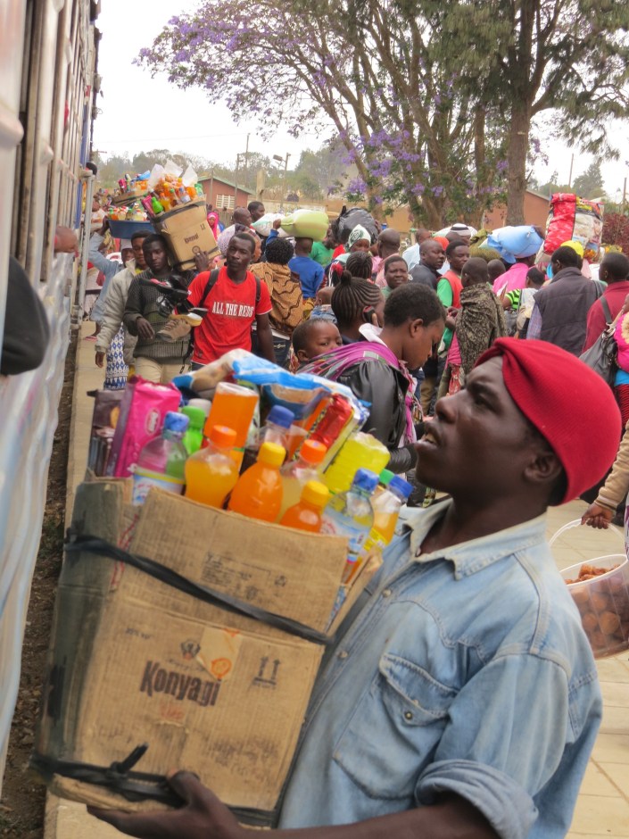 Tanzania: Train window shopping